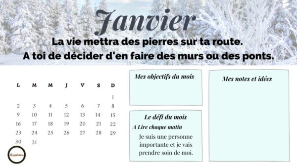 Calendrier 2023 des Positiviteurs