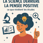 dessin de femme qui pense positivement et qui sourit