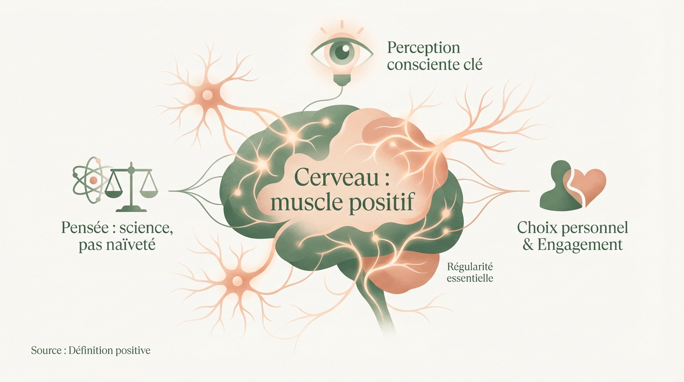 Cerveau musclé illustrant la neuroplasticité et la force du mental